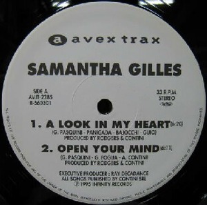 $ SAMANTHA GILLES / A LOOK IN MY HEART 4曲 (AVJT-2285) OPEN YOUR MIND * HOPES & DREAMS * RUNAWAY レコード盤 YYY57-1227-5-17