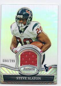 2010 Bowman Sterling Steve Slaton Jersey Refractor /299