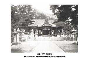 即落,明治復刻絵ハガキ,兵庫,神戸,長田神社1枚,100年前の風景