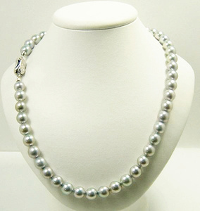 SV/book@ pearl / gray pearl /8.5mm*42cm/ necklace 