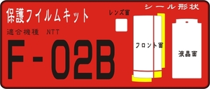 F-02B用 メッキ部/Ｆ面/液晶面/レンズ面付保護シールキット