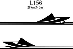 007_L デカール バイナル　ピンストライプ　ステッカー L156