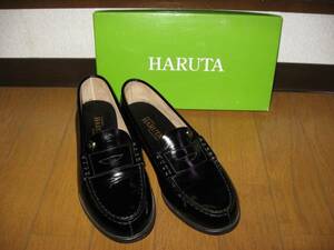 * super-beauty goods! school designation. HARUTA( Hal ta) original leather Loafer black 24.5cm*