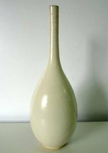 上野焼：白糸窯 花瓶◆φ160xH400 ★美品