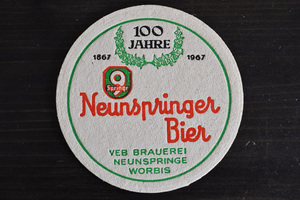 ドイツ・古いペーパーコースター/Neunspringer Bier [4951]