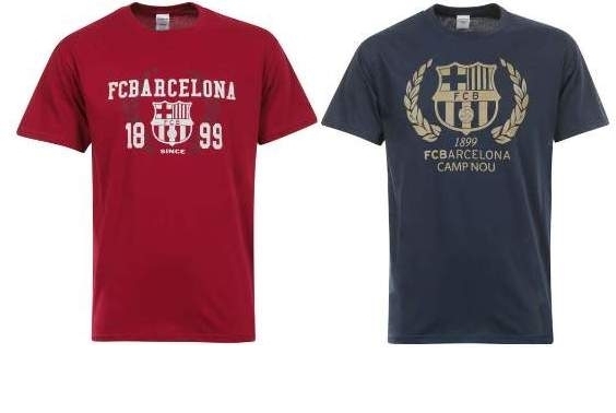 Barcelona Crest T-Shirts 2Pack XL UK輸入品 バルセロナ