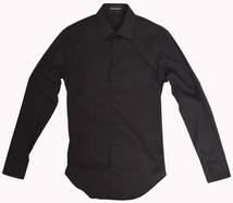 SALE★[SH411]エンポリオアルマーニの黒シャツ コットン製 (39) 新品_画像1