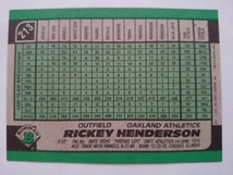 ★RICKEY HENDERSON BOWMAN 1991 MLB リッキー・ヘンダーソン OAKLAND ATHLETICS オークランド・アスレチックス HOF LEGENDS 盗塁王_画像2