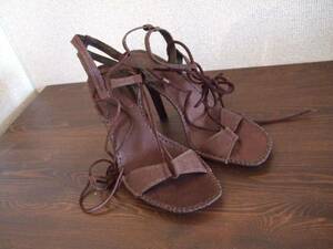 ALDO ブラウンレザーサンダル（USED）60914