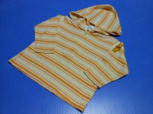∮458 80cm Disney Pooh с капюшоном . рубашка с длинным рукавом желтый окантовка 