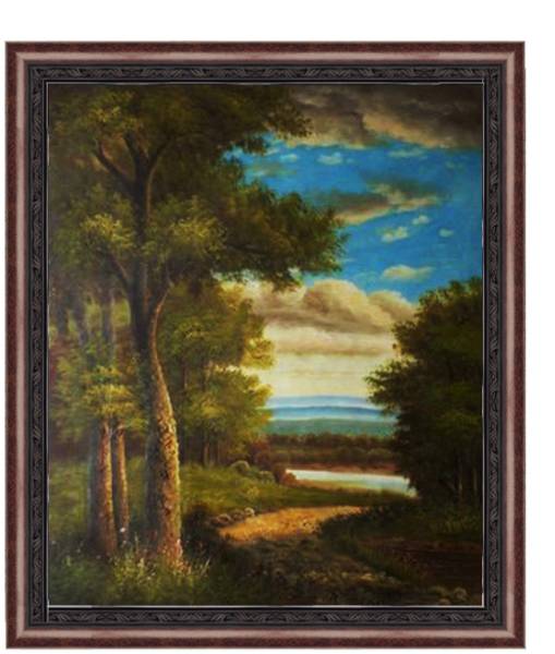 तेल चित्रकला परिदृश्य पेंटिंग वन और बादल F12 आकार (50x60 सेमी), चित्रकारी, तैल चित्र, प्रकृति, परिदृश्य चित्रकला