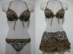  free shipping [ Pinky & Diane ] swimsuit skirt attaching { beautiful goods 9M} light brown group ( rose * animal 