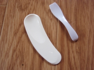  new goods unused plastic spatula 2 piece set make-up supplies cream spoon spatula spoon 