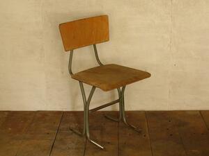  France school chair industry series school marks lie Vintage Vintage chair tree wood iron metal iron FRANCE Paris PARIS rare 