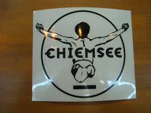 新品CHIEMSEE(キムジー)カッティングステッカージャンパーサークル15cm黒