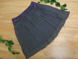 *UNTITLED Untitled * silk ellipse dot chiffon skirt 1