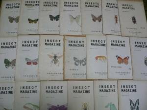 INSECT MAGAZINEセット 1958-70年　京浜昆虫同好会 カミキリ オサムシ 蝶 蛾 甲虫 トンボ 