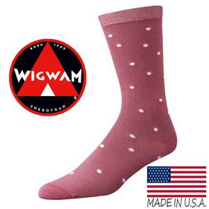 USA производства WIGWAMwigwam полька-дот точка рисунок носки носки уличный PINK