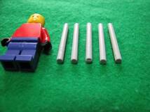 ☆レゴ-LEGO★30374★丸棒[灰]長さ4★約3.2ｃｍ★５本★スティック★USED_画像3