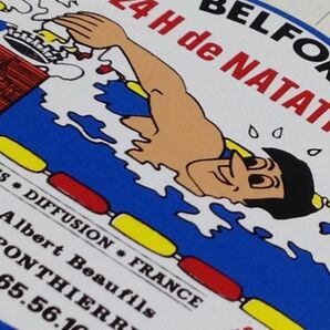 外国 古いステッカー：BELFORT 水泳 ビンテージ 雑貨 +Maの画像2