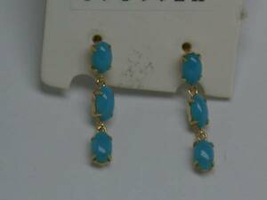 k18 natural turquoise earrings 