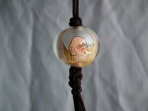 Art hand Auction Glass Netsuke, Hand-painted, Hotei and Daruma, String, New, Amulet, Sculpture, object, Oriental sculpture, Netsuke