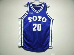 アシックス製 東洋大学 バスケットボール部 #20 ユニフォーム 青