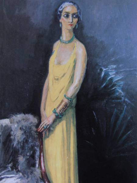 Kees Van Dongen, Portrait de l'épouse d'un commandant, Tableau encadré rarissime, Nouveau cadre inclus, Peinture, Peinture à l'huile, Portraits
