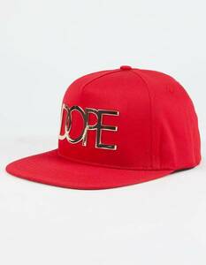 ★DOPEドープクチュール スナップバック帽子キャップ赤ゴールド