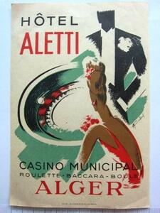  Casino # Roo let #HOTEL ALETTI # hotel label 