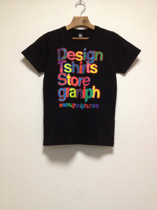 [即決古着]graniph/グラニフ/ロゴTシャツ/半袖/プリント/黒/ブラック/SSサイズ