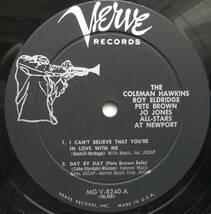 ◆ COLEMAN HAWKINS - ROY ELDRIDGE at Newport ◆ Verve MGV-8240 (trumpet:dg) ◆_画像3