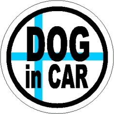 ｒ1●DOG in CARフィンランド国旗ステッカー 10cmサイズ●犬 車 犬が乗ってます わんこ ペット 北欧 おしゃれ☆ EU