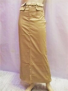 【CIMARRON/シマロン】ストレッチLONGスカート 820BEIGE 26 Made in SPAIN 新品ストック