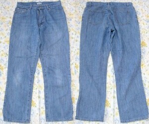  waist 73.SILCAT long trousers jeans Denim reverse side stripe W73