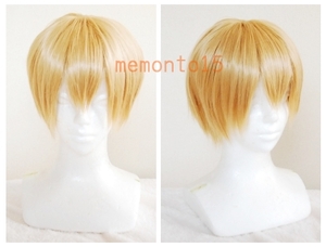  gold Gold heat-resisting Short wig Persona 3 I gisma gear libaba etc. costume play clothes cosplay 