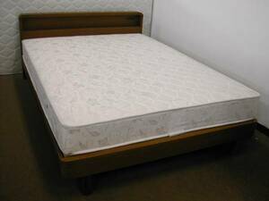  outlet free shipping! double bed * outlet attaching * Japanese ash * new goods unused 