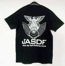 航空自衛隊JASDF/コットン/Tシャツ/ブラック黒/Mサイズ/5oz_画像3