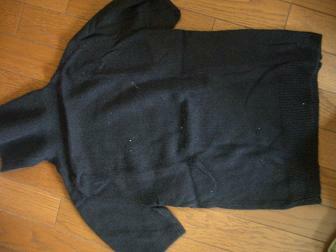 ●黒ニット　セーター● カシミヤ風（半袖）