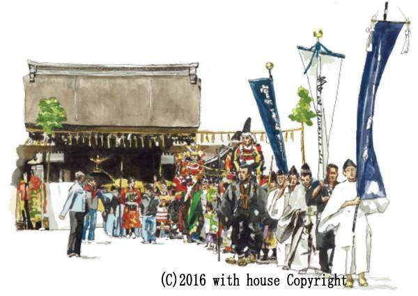 FK-001 京都 時代祭り 限定版画300部 直筆サイン有 額装済●作家 マック 安中
