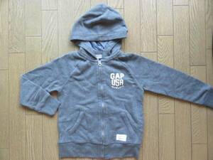 【新品】GAP　Kidsパーカ　綿100％　１２０　灰