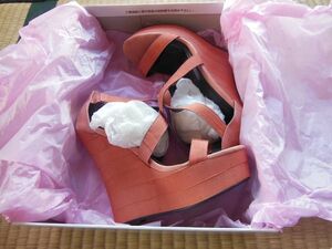 EMODA emo da thickness bottom sandals pink heel height approximately 138mm