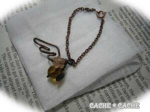 th16 cache*cache angel. feather accessory (BR/OR)* one-side wing * flower 