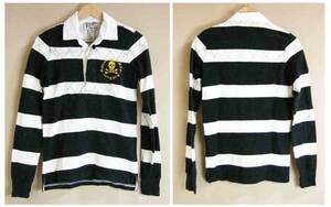 #[ rugby / Ralph Lauren ] black white border Rugger shirt S