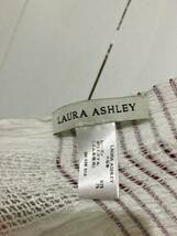 美品☆LAURA ASHLEY レーヨン ストール 白 シースルー マフラー_画像3