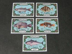 【№71】　リビア切手　1975年　色々な魚　5種完　未使用