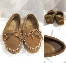 ☆☆送料無料☆☆MINNETONKA☆フリンジモカシンシューズ☆スウェード☆25cm☆z20_画像2