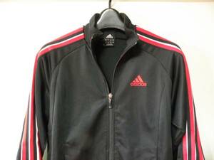 ★★adidas アディダス　ジャージ　１４０　(黒×赤)C9