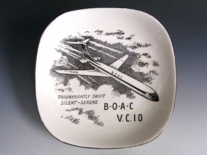 ビッカース VC-10 就航記念 絵皿 ◆　BOAC 英国海外航空