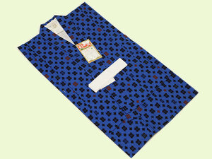 ** new goods ** for boy * yukata **120 size *. column pattern * blue color series *[25]